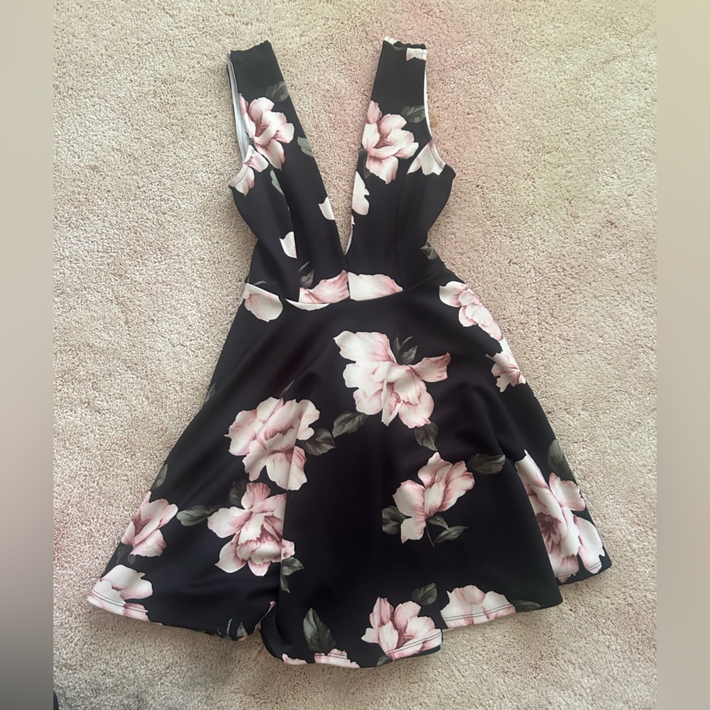 Dainty Hooligan - Black & Pink Floral Dress
